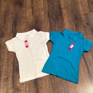 Classic White and Blue Polo Shirt Set